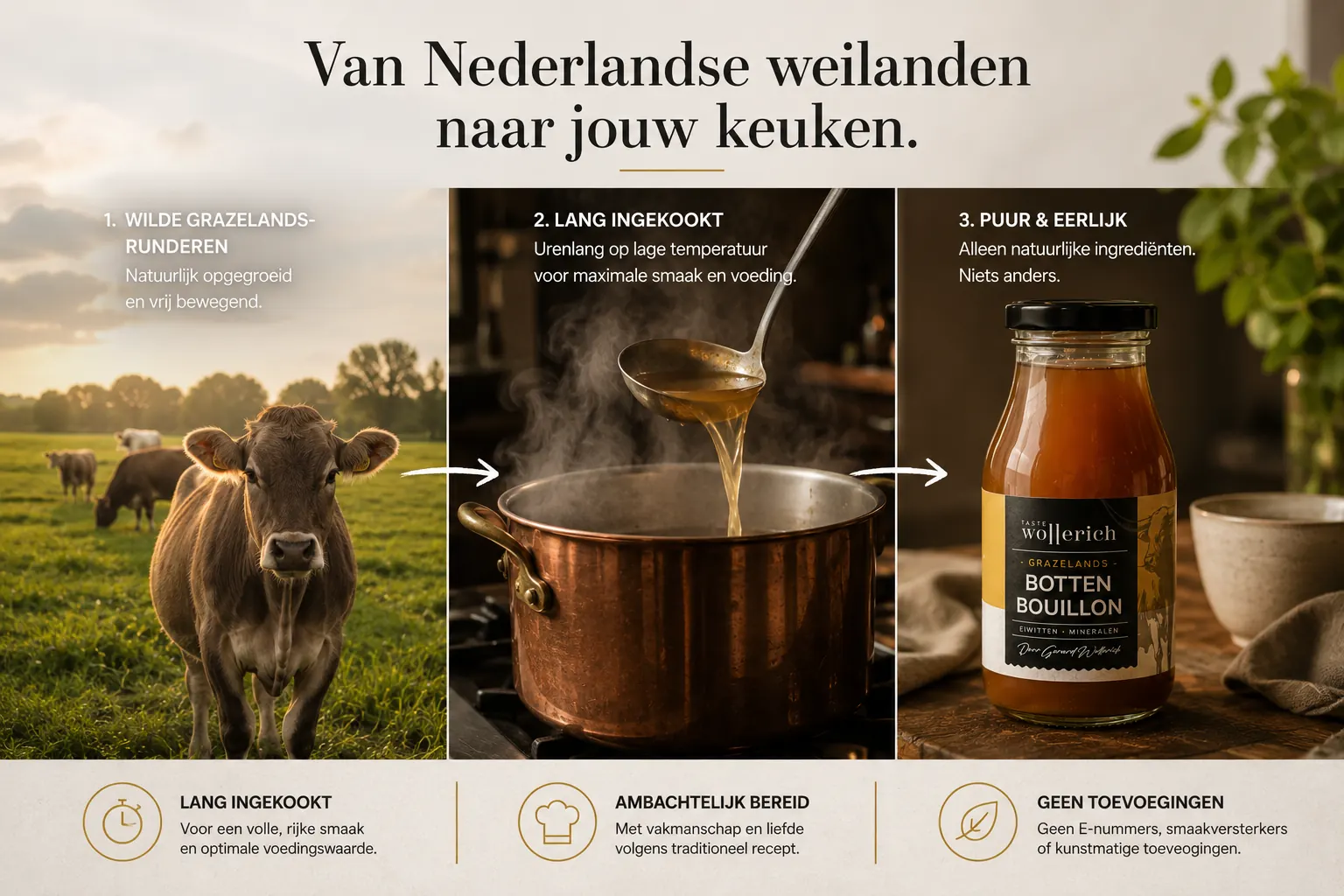 Van weiland via de pot naar het glas